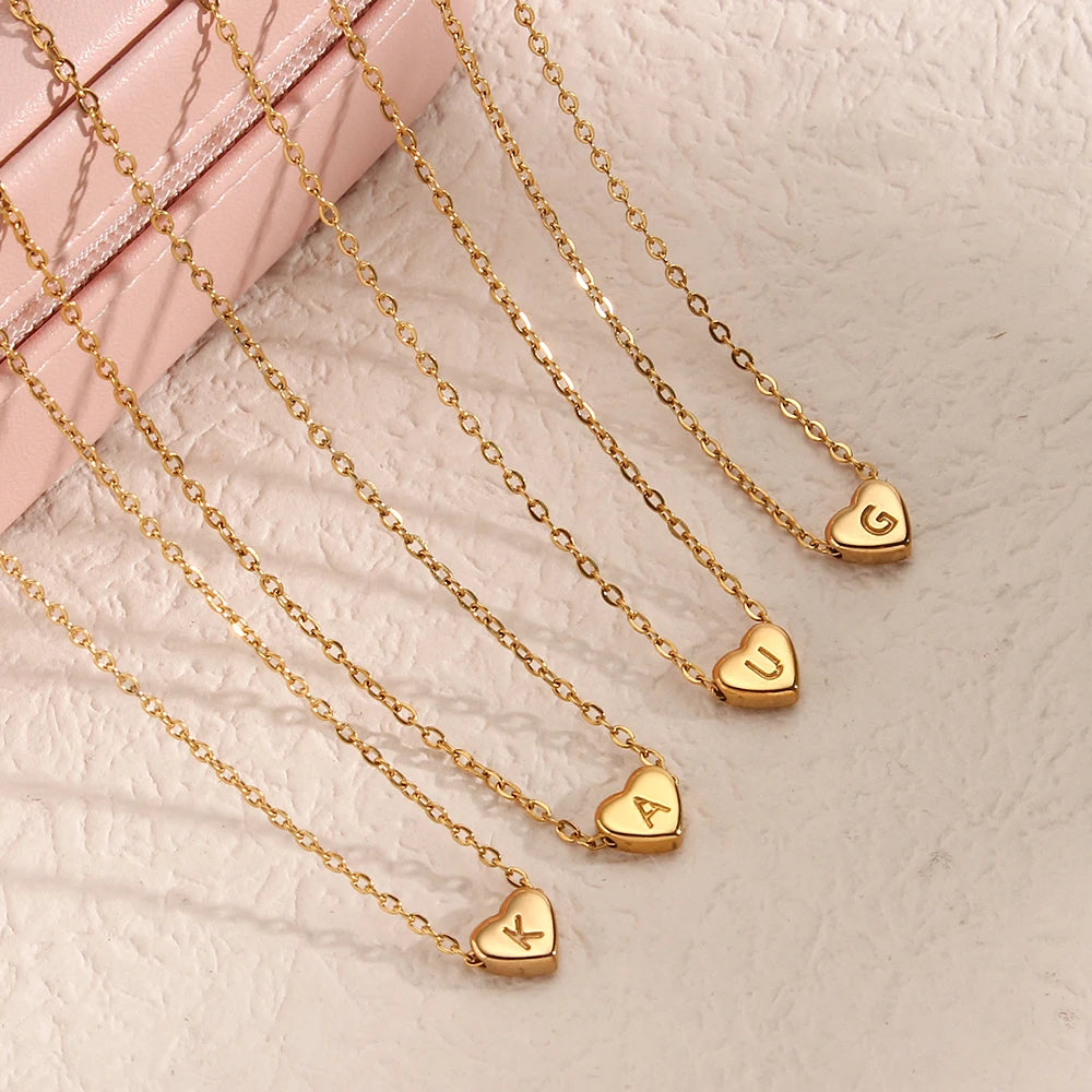 Personalized Initial Heart Necklace