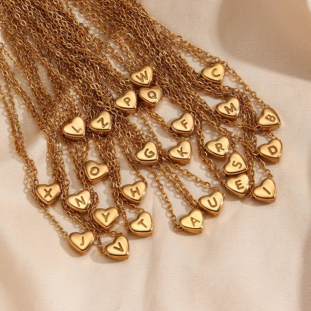 Personalized Initial Heart Necklace