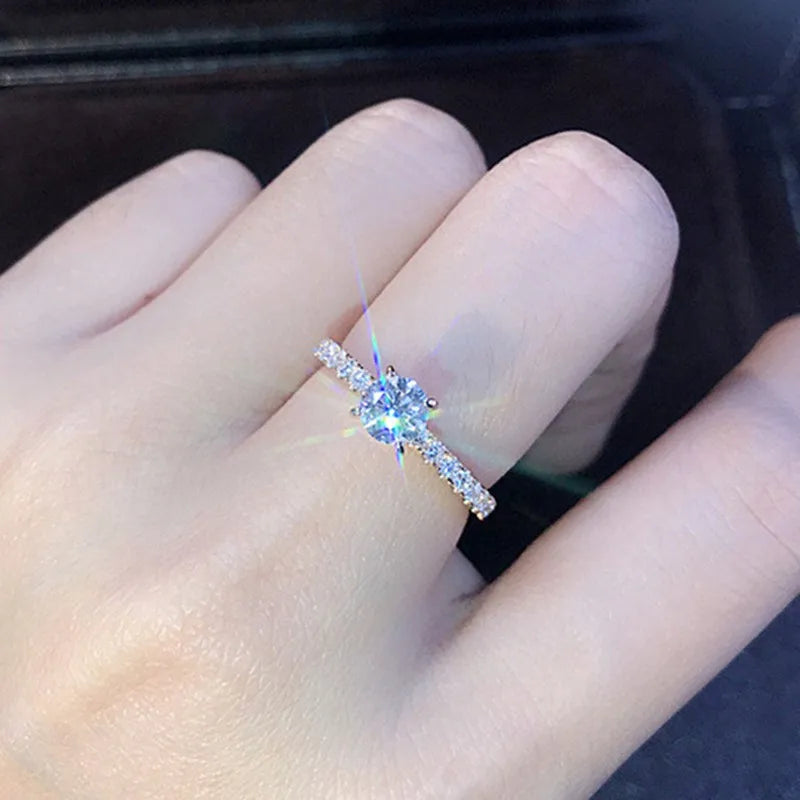 6mm Round Cut CZ Solitaire Ring