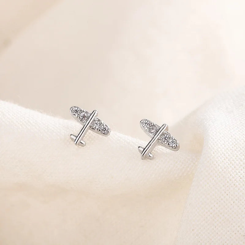 Luxury Crystal Round Stud Earrings