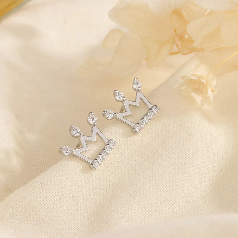 Luxury Crystal Round Stud Earrings