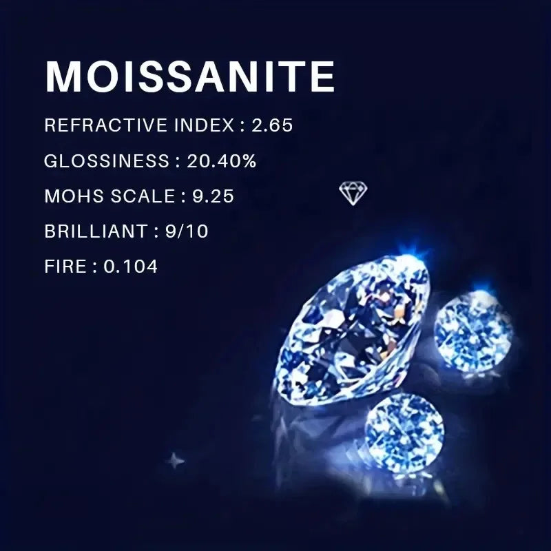 1 Carat Moissanite Ring in 925 Sterling Silver