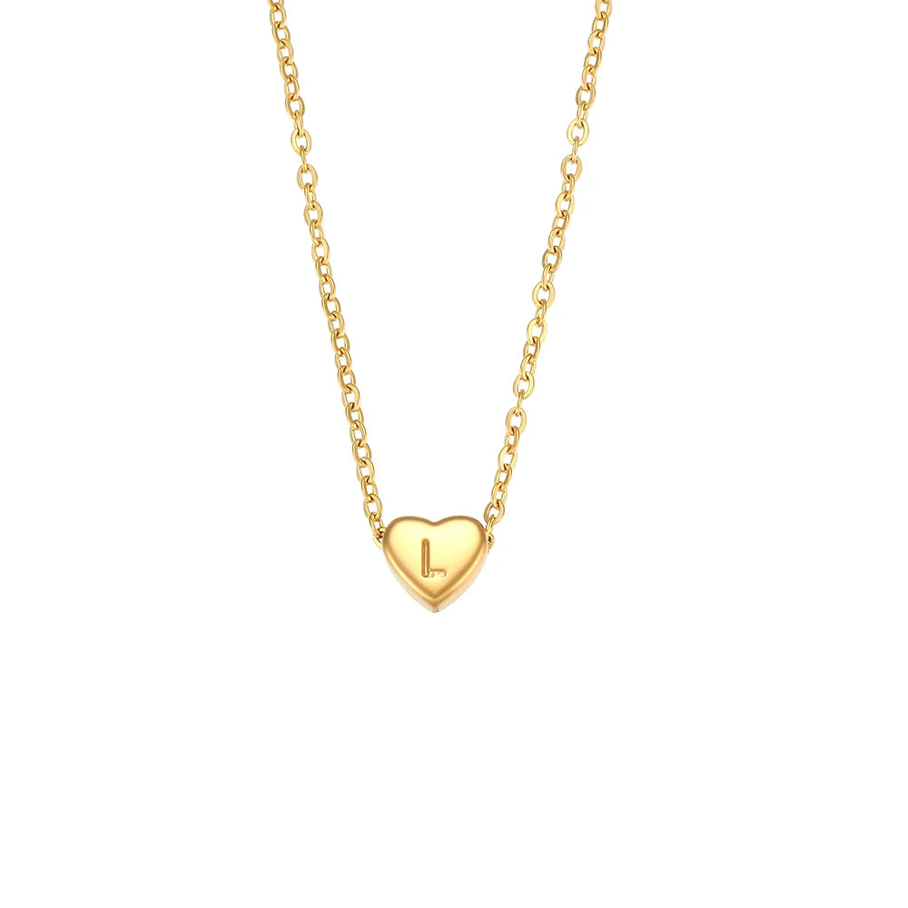 Personalized Initial Heart Necklace
