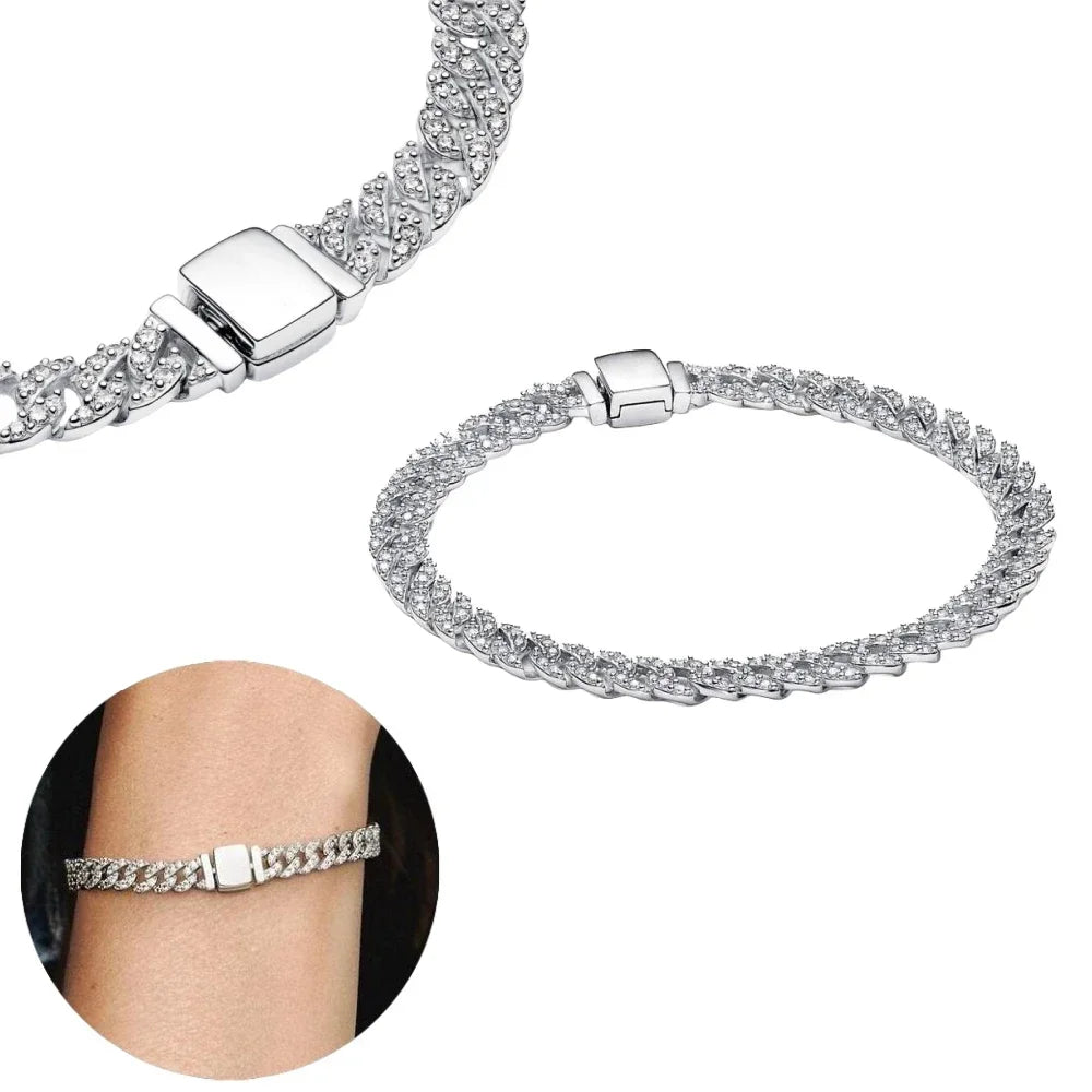 Exquisite Timeless Pavé Cuban Chain Bracelet