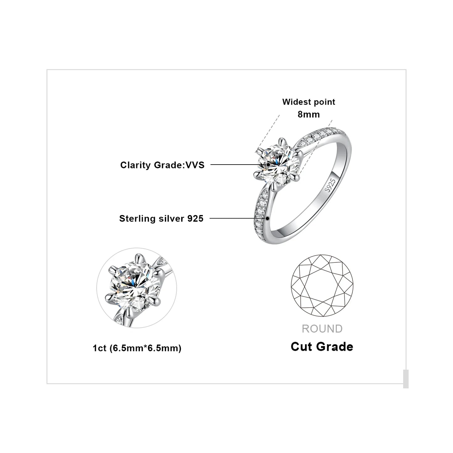 JewelryPalace Moissanite Rings