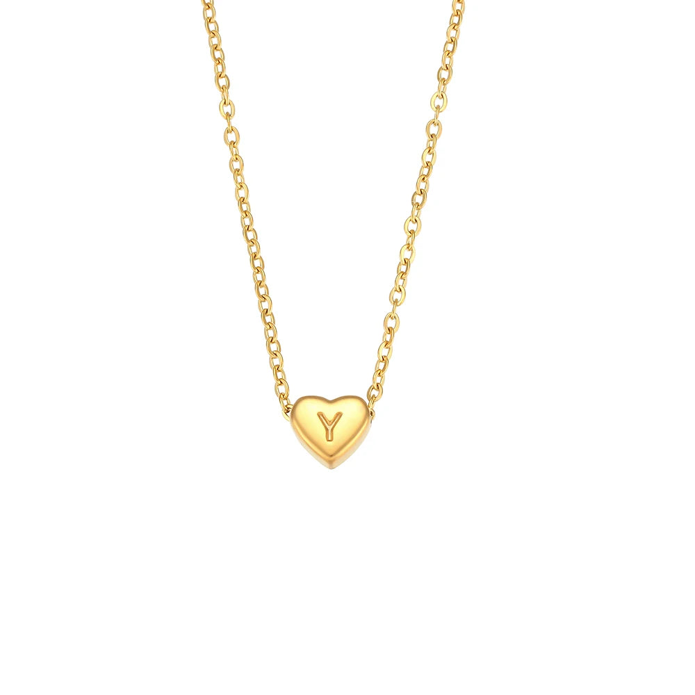 Personalized Initial Heart Necklace