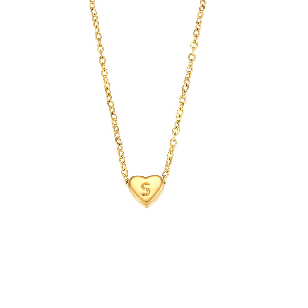 Personalized Initial Heart Necklace