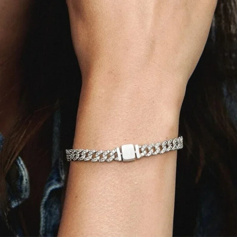 Exquisite Timeless Pavé Cuban Chain Bracelet