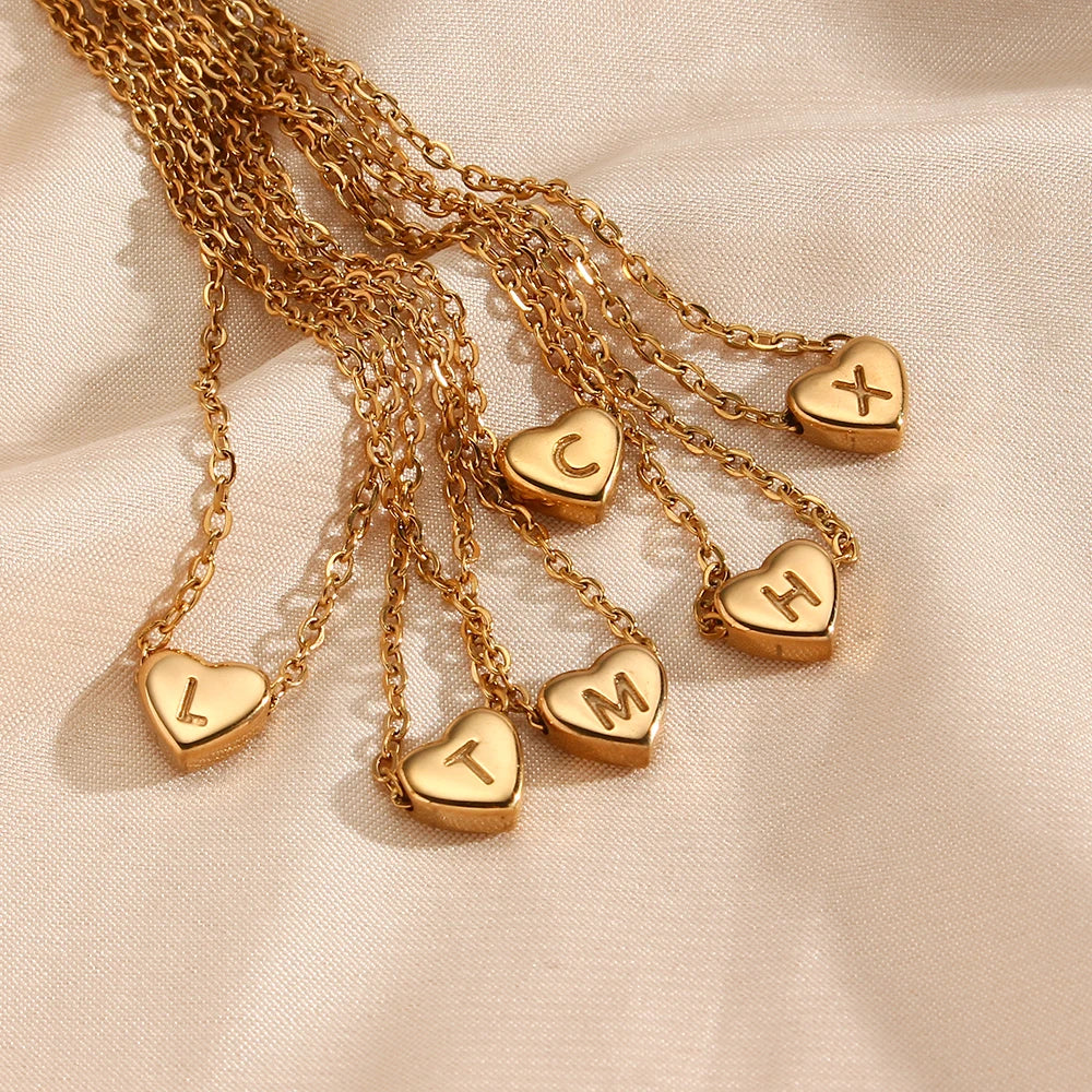 Personalized Initial Heart Necklace