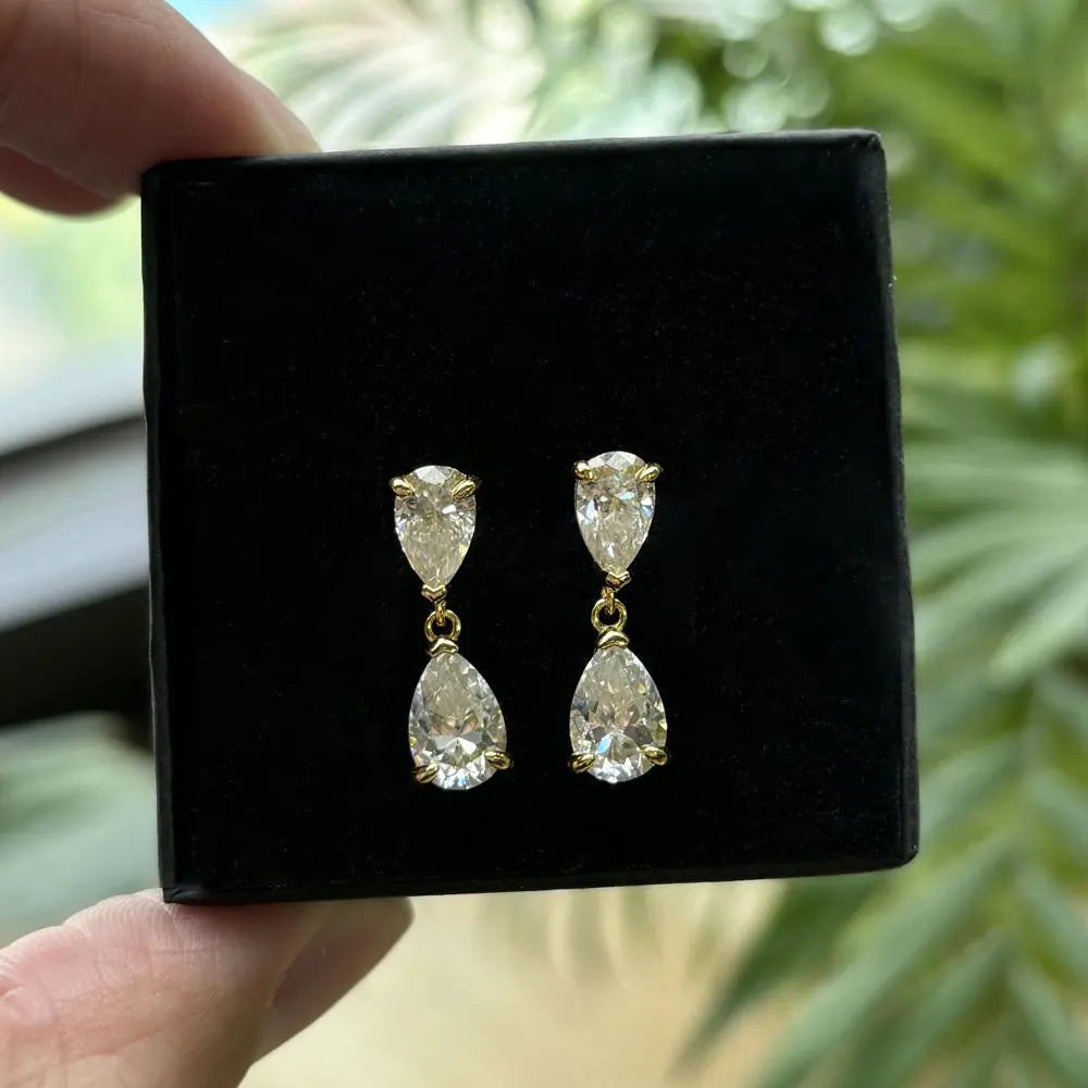 Exquisite Moissanite Drop Earrings