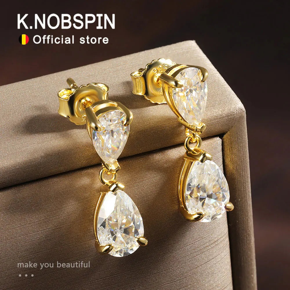 Exquisite Moissanite Drop Earrings