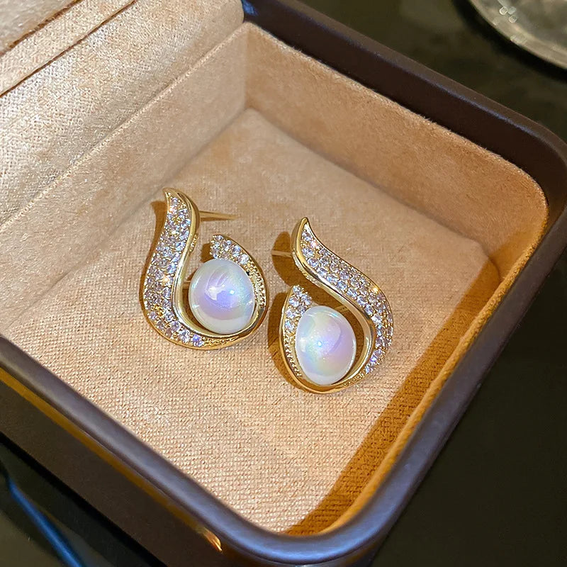 YOBEST’s Exquisite Floral Pearl Studs