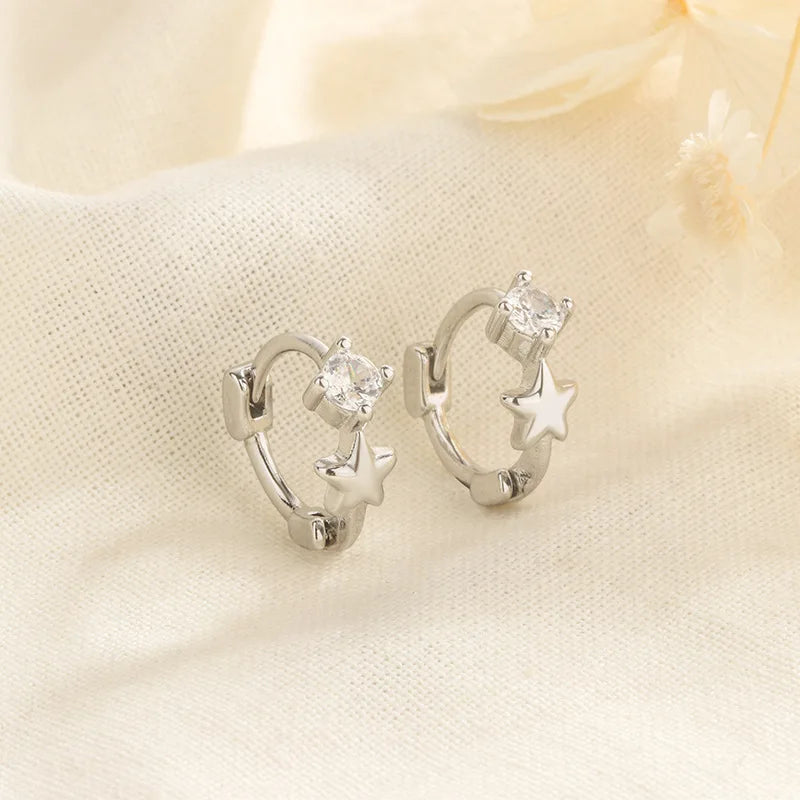 Luxury Crystal Round Stud Earrings