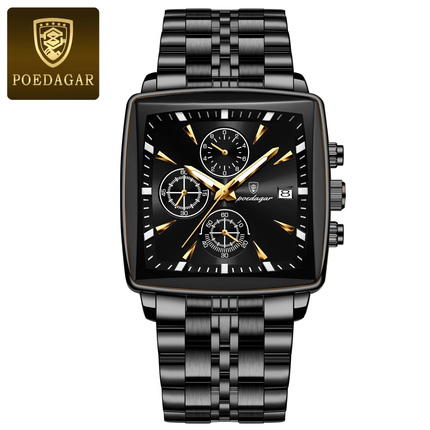 POEDAGAR Square Men’s Watch