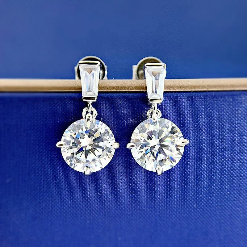 Luxury Flower Lab Moissanite Diamond Dangle Earring