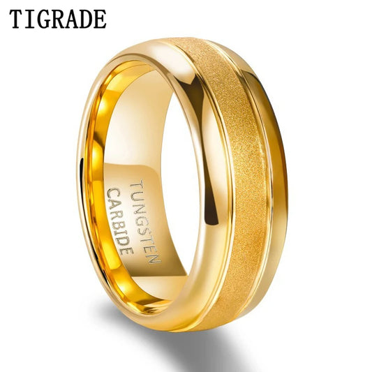 Tigrade 8mm Tungsten Carbide Ring for Men