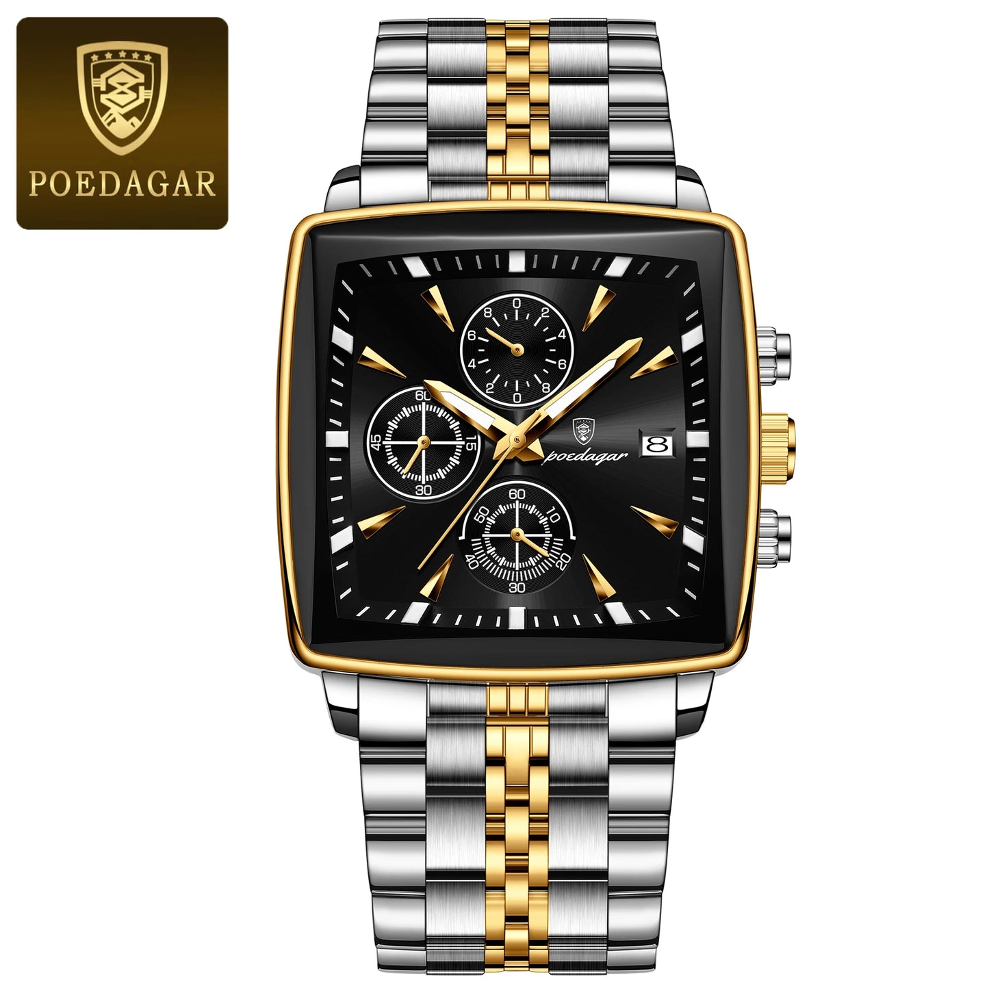 POEDAGAR Square Men’s Watch