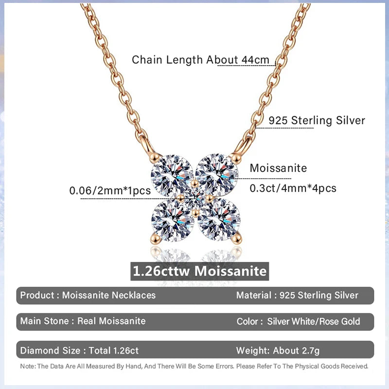 Exquisite Petal Moissanite Necklace