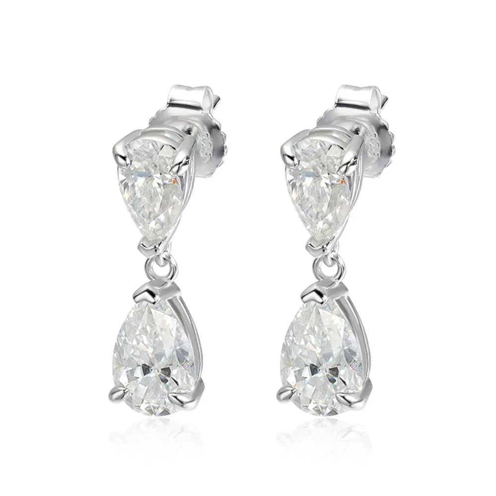 Exquisite Moissanite Drop Earrings