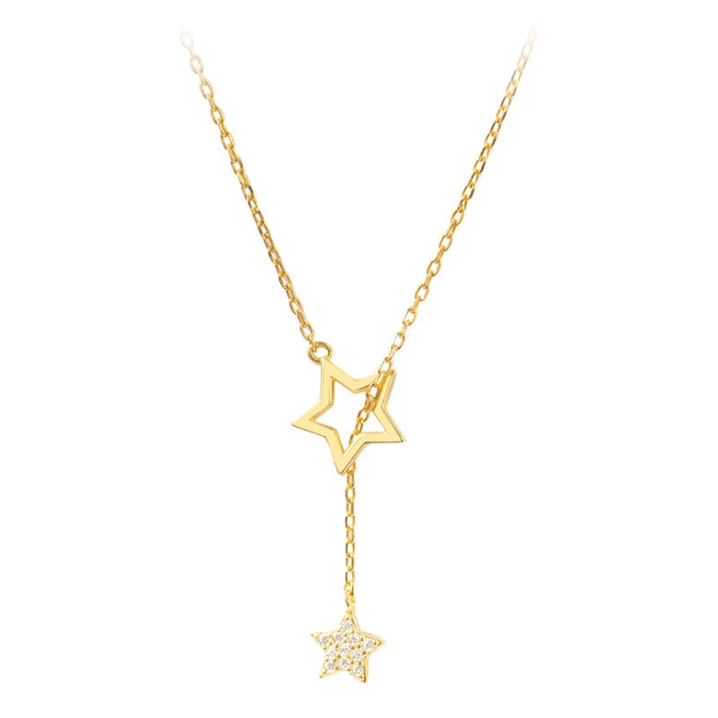 Foxanry's Sparkling Zircon Star Necklace