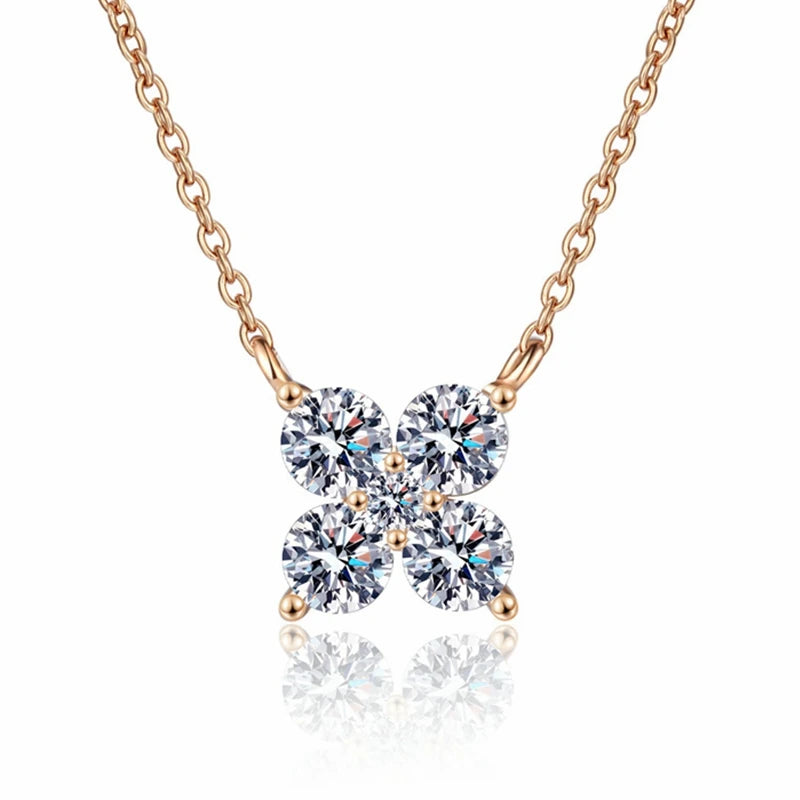 Exquisite Petal Moissanite Necklace