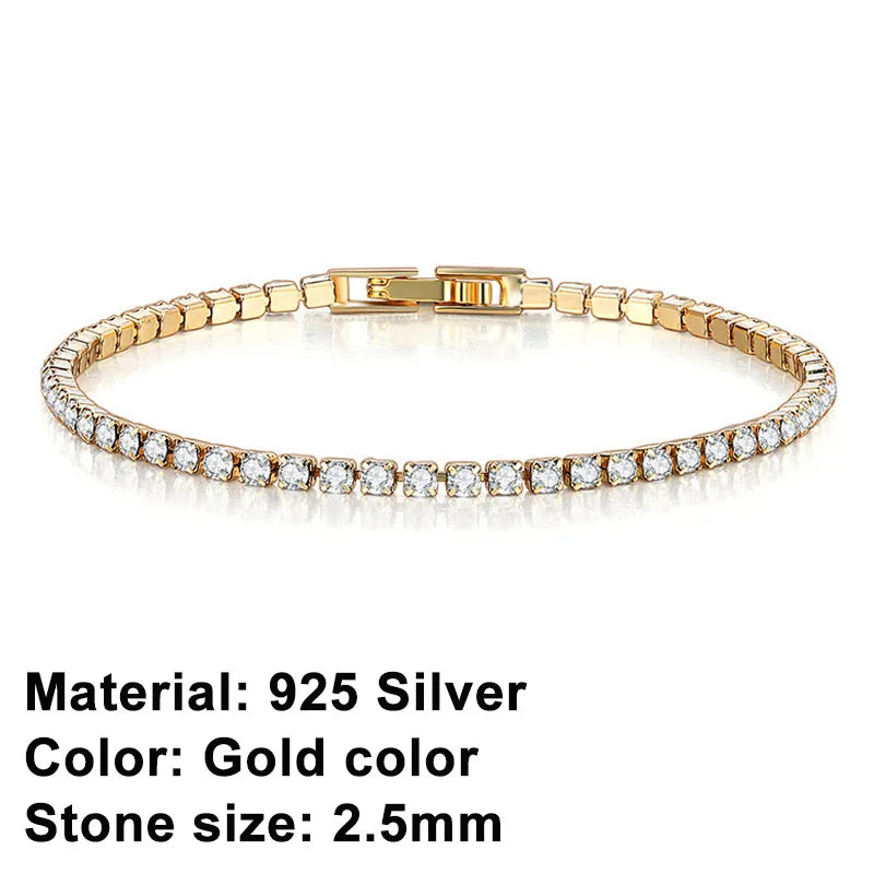 Stunning 925 Sterling Silver Hip Hop Tennis Bracelet