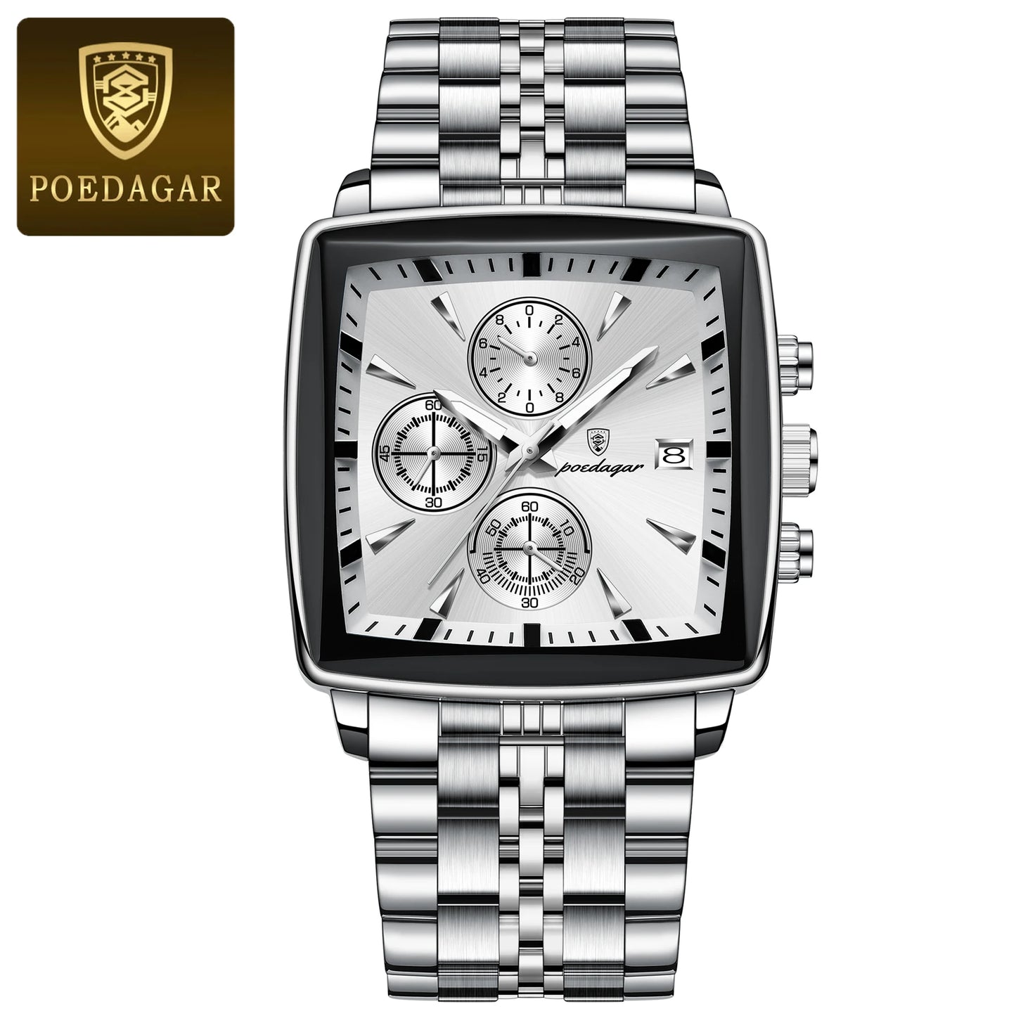 POEDAGAR Original Square Men’s Watch