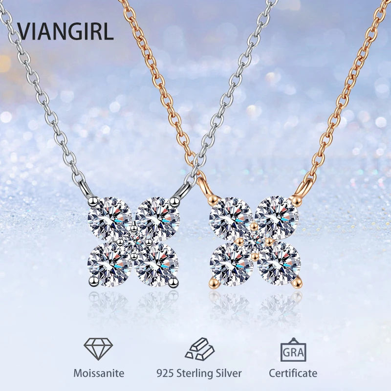 Exquisite Petal Moissanite Necklace