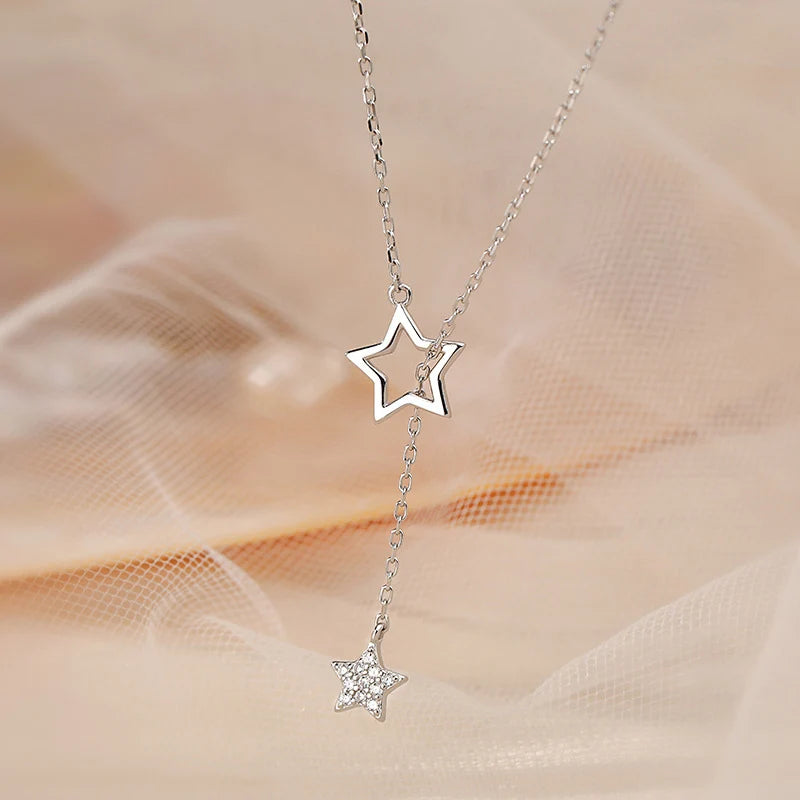 Foxanry's Sparkling Zircon Star Necklace