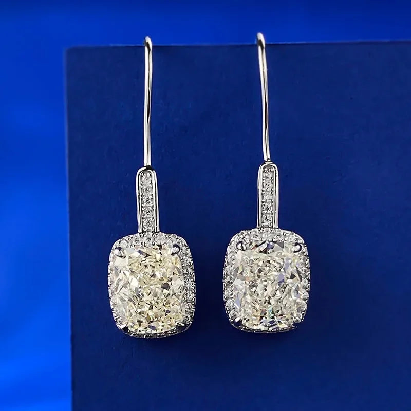 Luxury Flower Lab Moissanite Diamond Dangle Earring