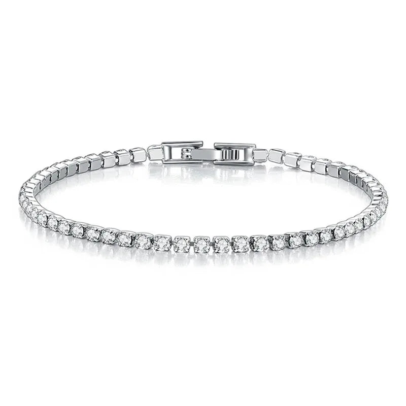 Stunning 925 Sterling Silver Hip Hop Tennis Bracelet