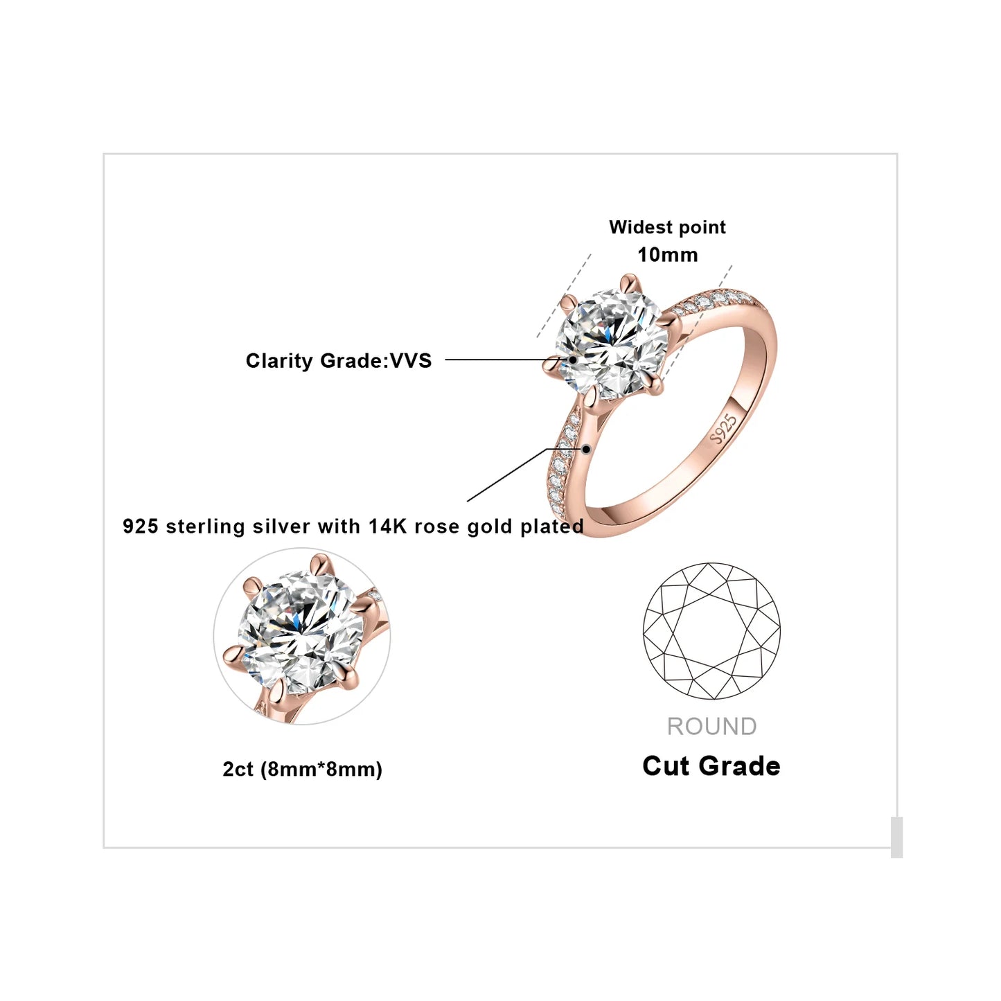 JewelryPalace Moissanite Rings