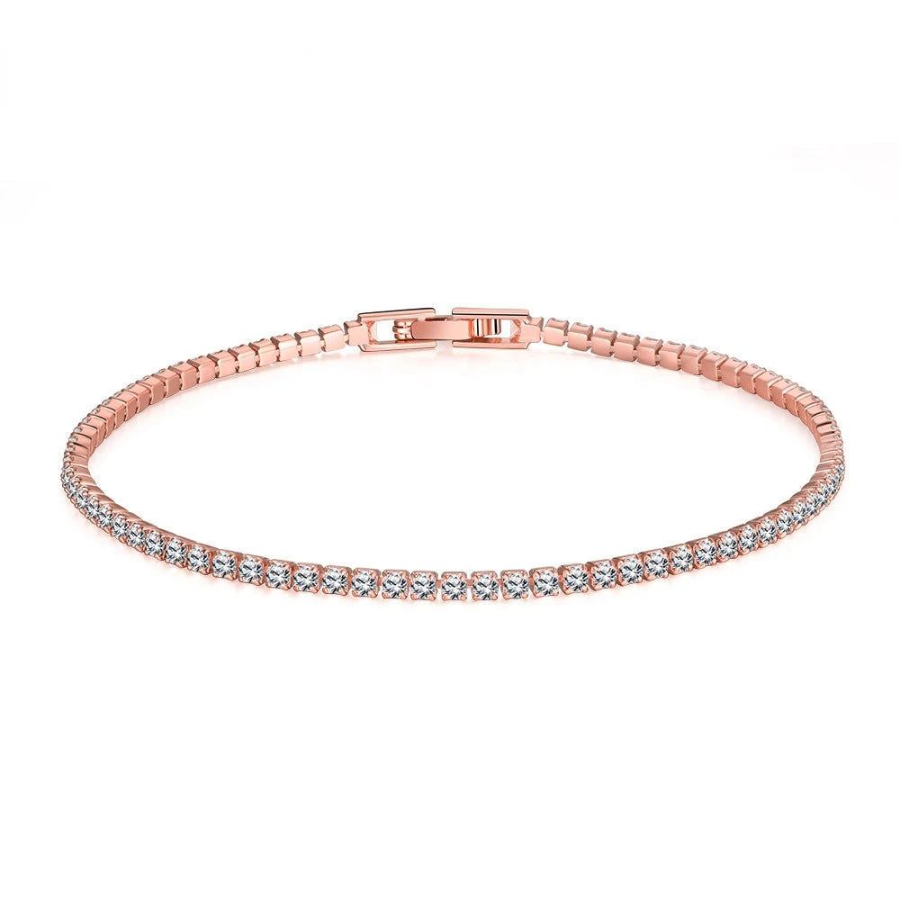 Exquisite 925 Sterling Silver Tennis Bracelet