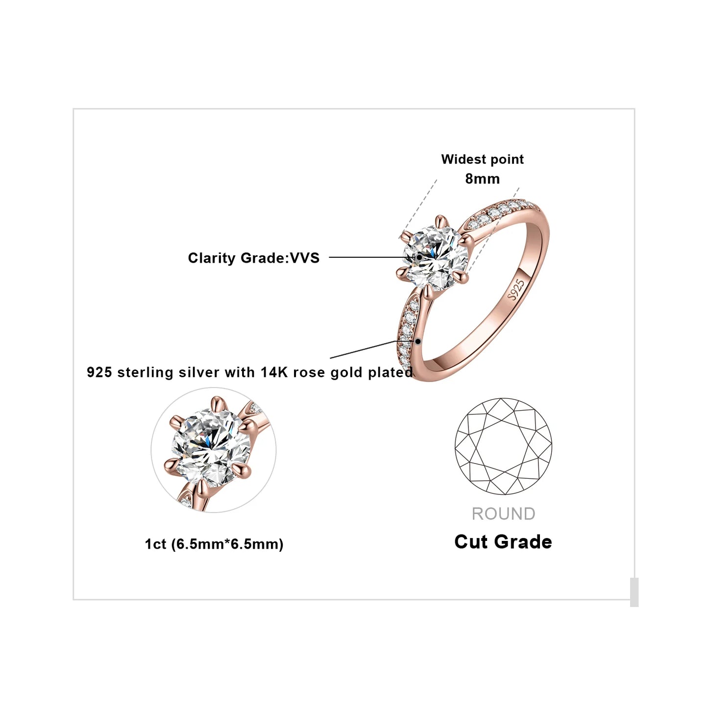 JewelryPalace Moissanite Rings