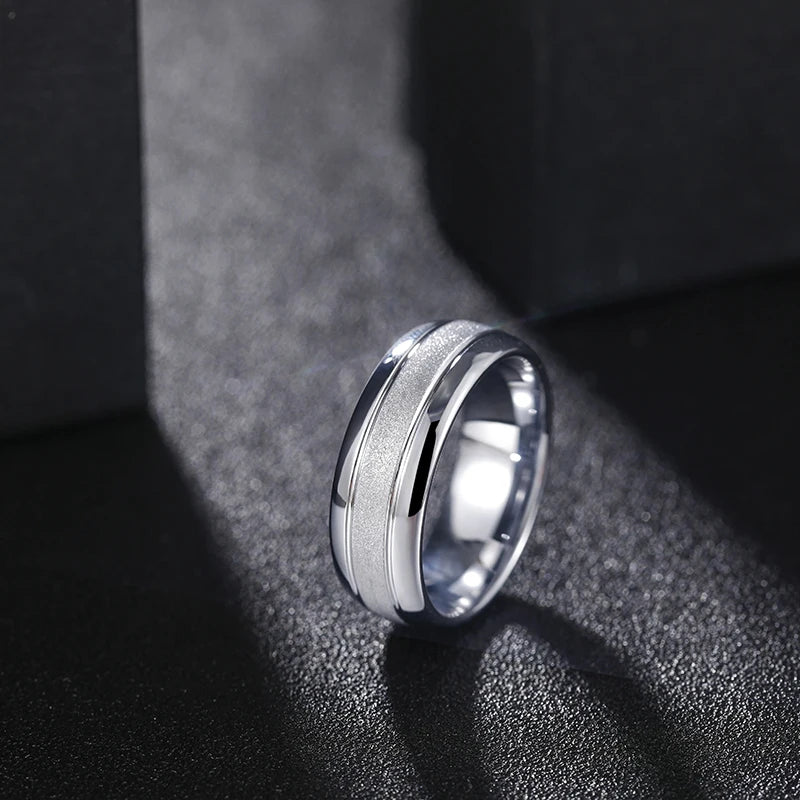 Tigrade 8mm Tungsten Carbide Ring for Men