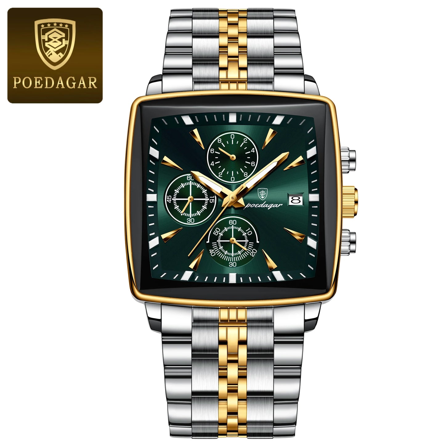 POEDAGAR Original Square Men’s Watch