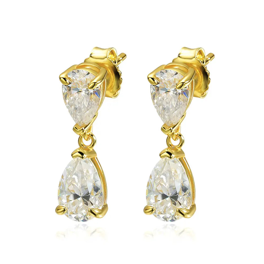 Exquisite Moissanite Drop Earrings