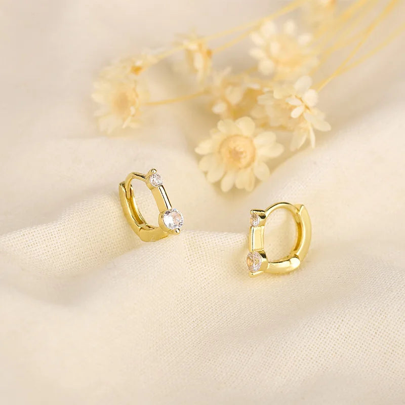 Luxury Crystal Round Stud Earrings