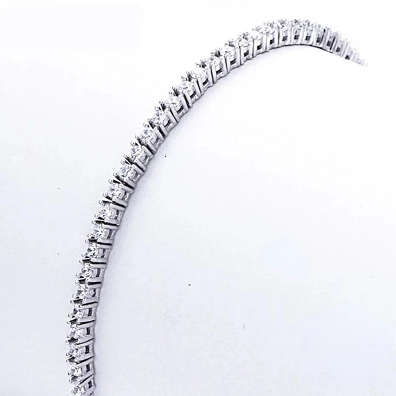 Exquisite 925 Sterling Silver Tennis Bracelet